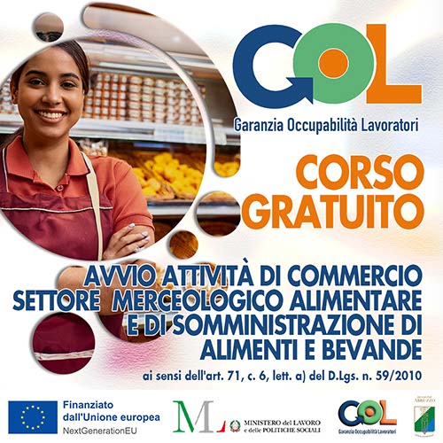 Corsi GOL somministrazione di alimenti e bevande