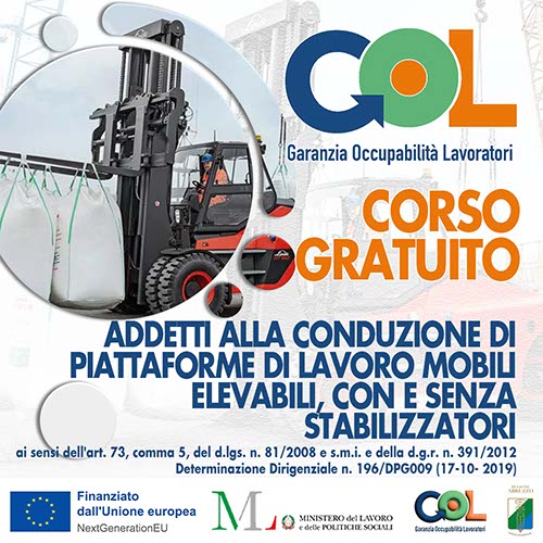 Corsi GOL Addetti alla conduzione di carrelli elevatori semoventi