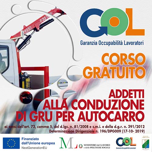 Corsi GOL Addetti alla conduzione di gru per autocarro