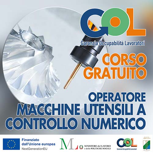 Corsi GOL OPERATORE MACCHINE UTENSILI A CONTROLLO NUMERICO