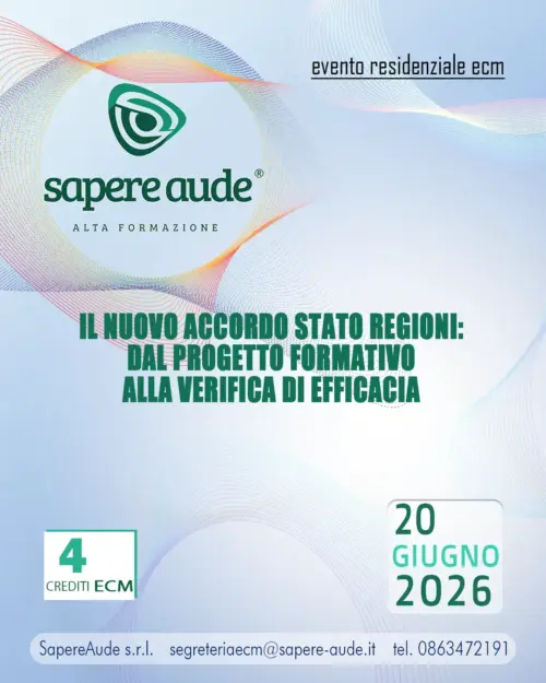 : IL NUOVO ACCORDO STATO REGIONI: DAL PROGETTO FORMATIVO ALLA VERIFICA DI EFFICACIA